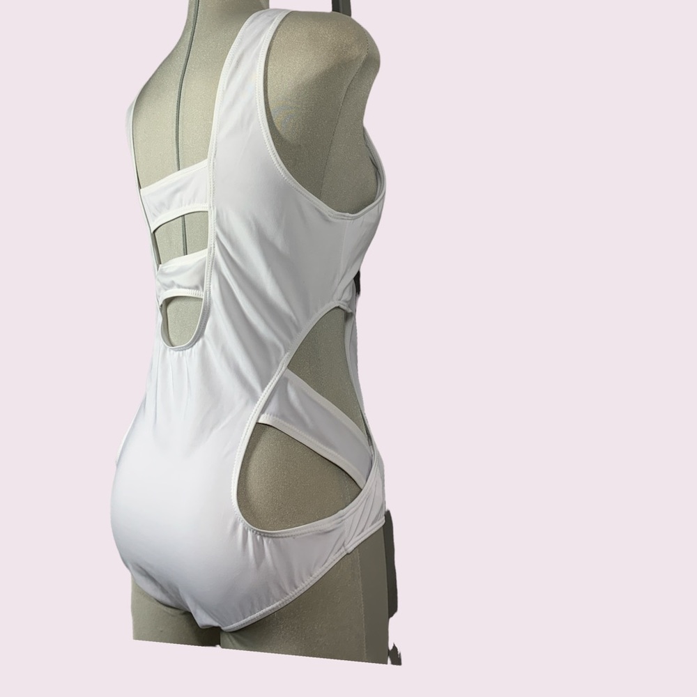 White  Custom Designer  One Piece Swimsuit Size XL - Picture 2 of 14